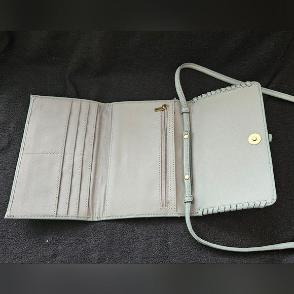 Fossil Gray Leather Crossbody/Wallet Bag - Picture 9 of 10